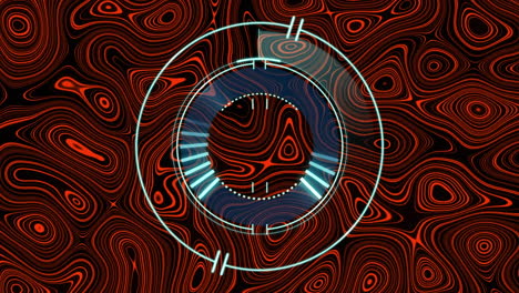 animation of scope scanning and data processing over red pattern