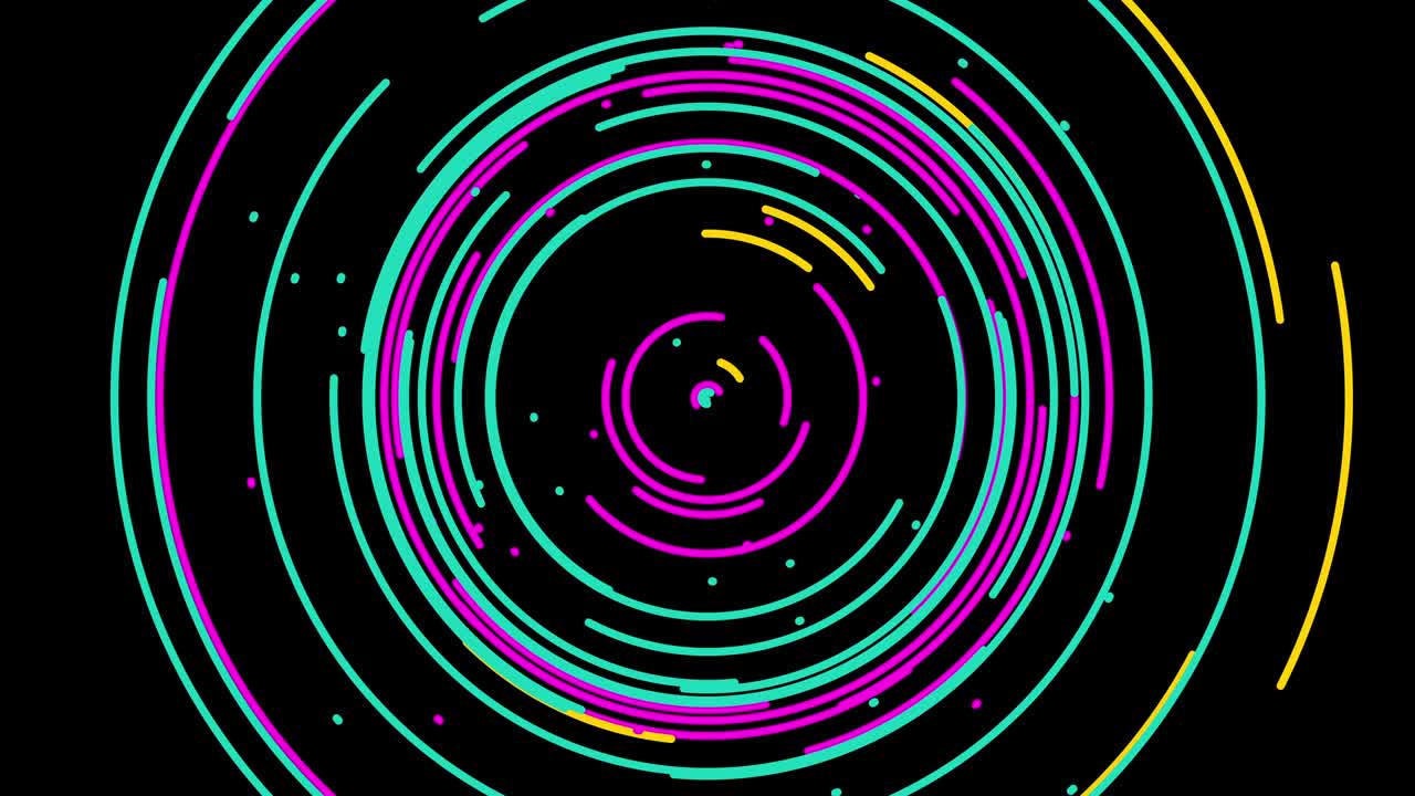 linee radiali circolari astratte sfondo di movimento 4k