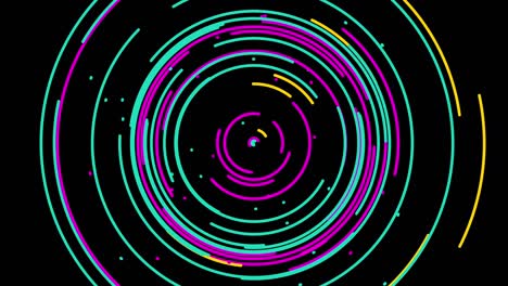 abstract circular radial lines motion background 4k
