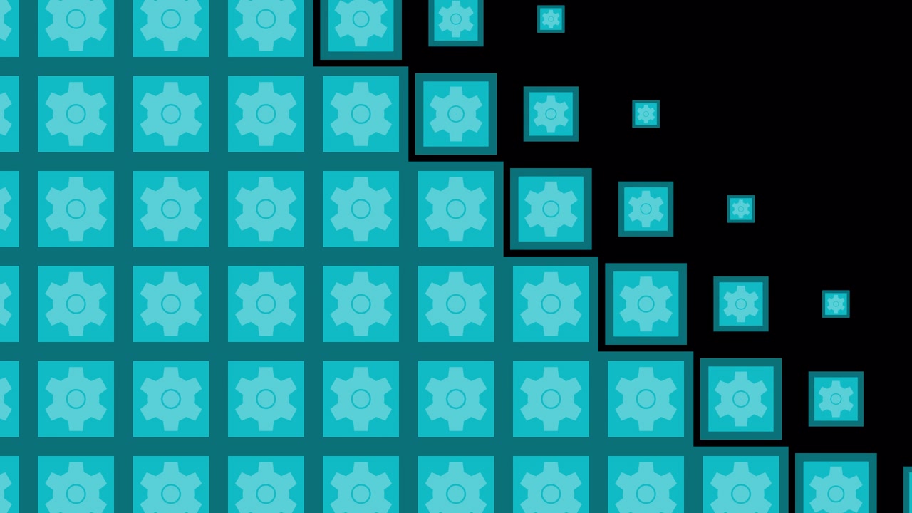 Teal Gear Pattern Background