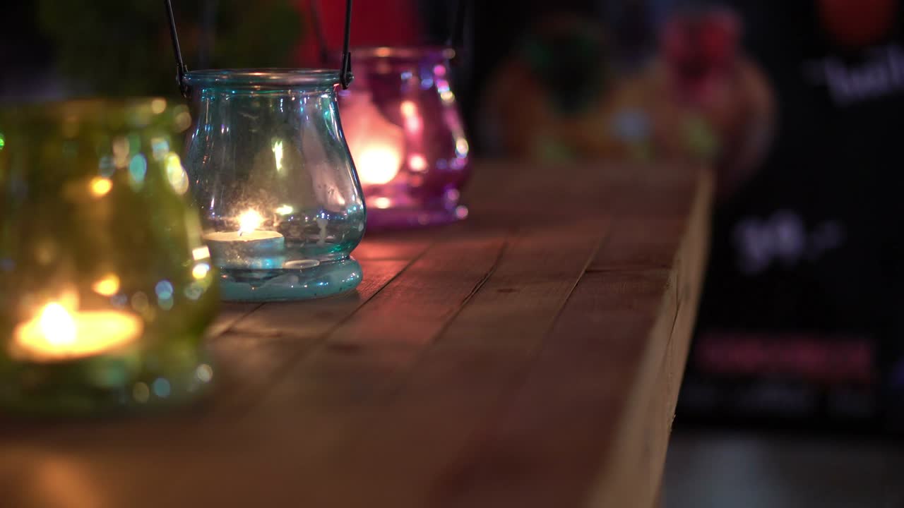 유리 불 램프, 랜턴 결혼식 밤 장식에 다채로운