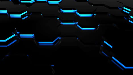 hexagon technology background. blue theme
