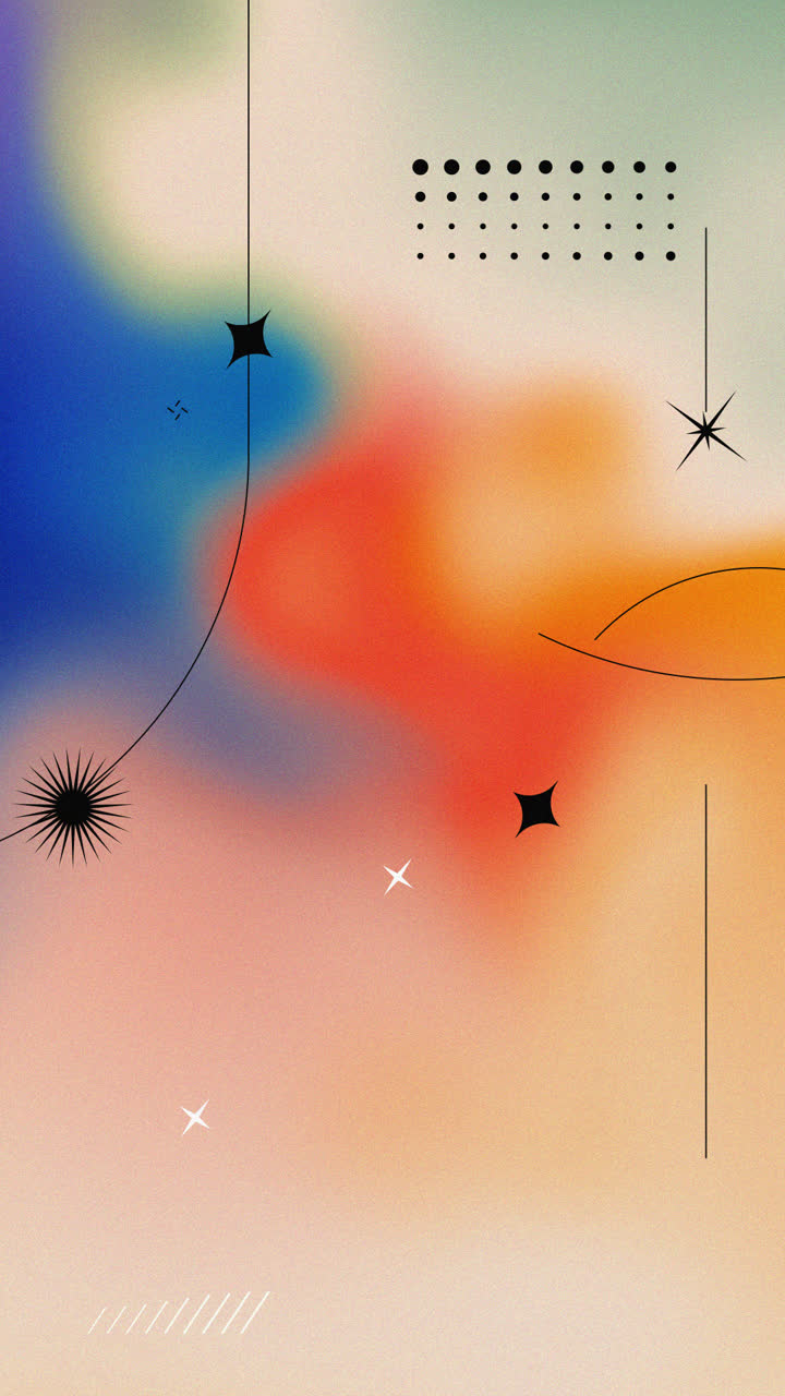 Abstract Gradient Art with Geometric Shapes