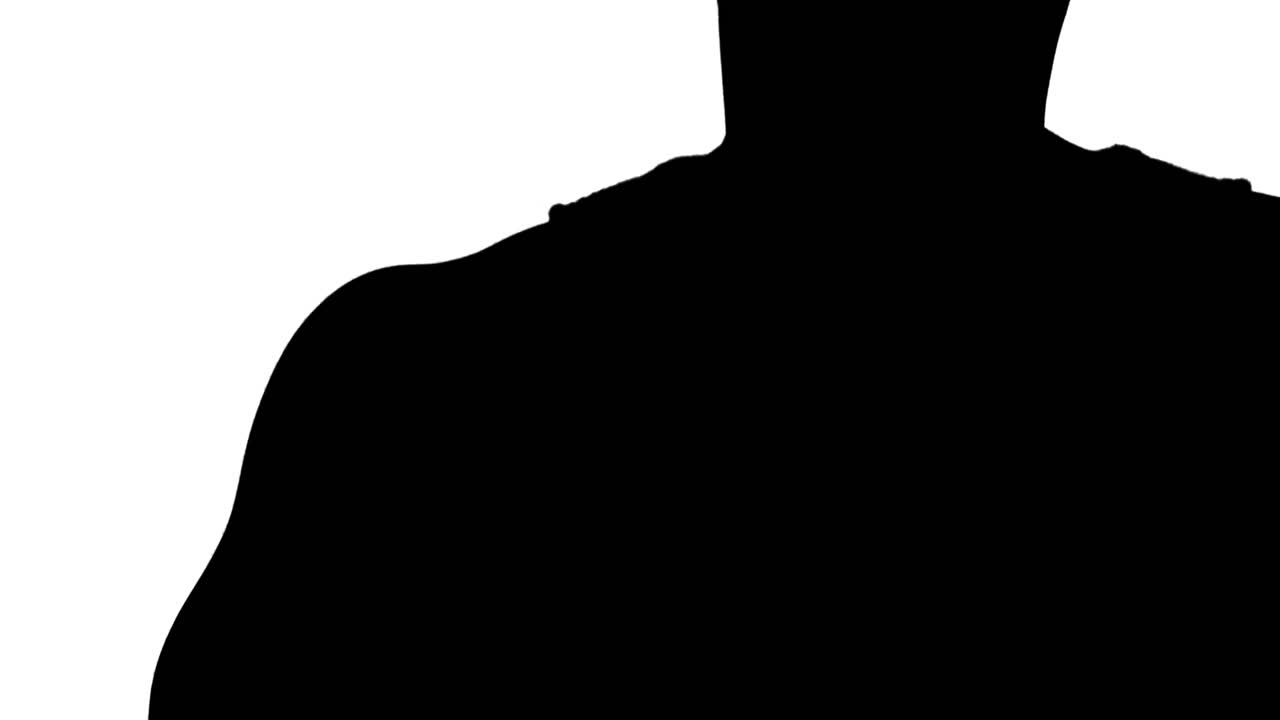 팔 을  ⁇ 은 사람 의 근육적 인 실루 ⁇