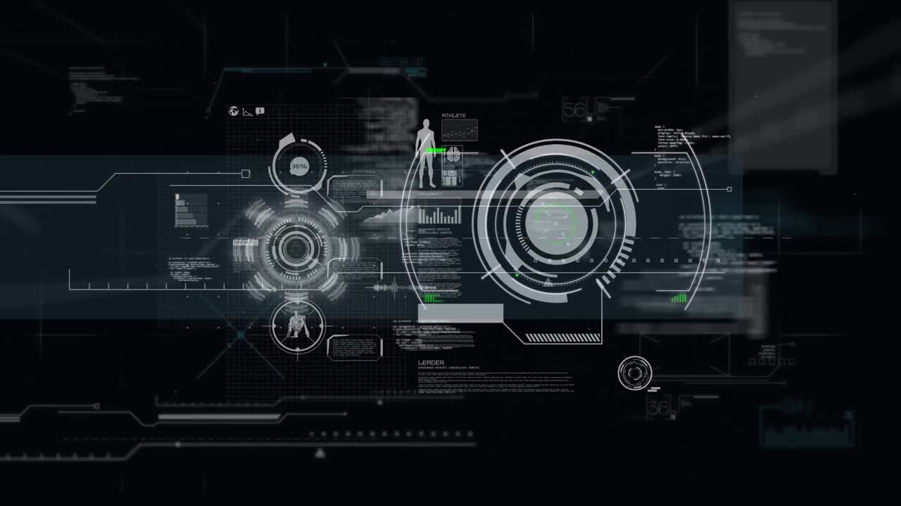 Animation of scope scanning and data processing over human body