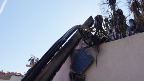 aftermath of a devastating house fire