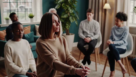 group therapy or support session