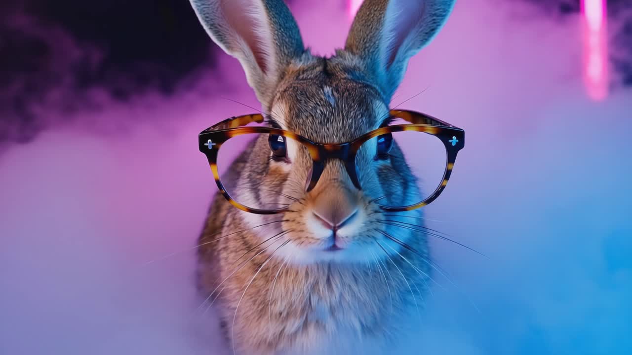 Кролик в очках.