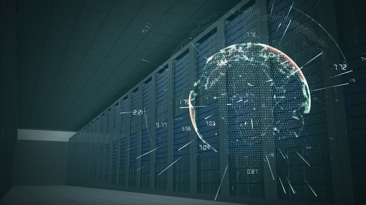 Moving digital globe and data connections