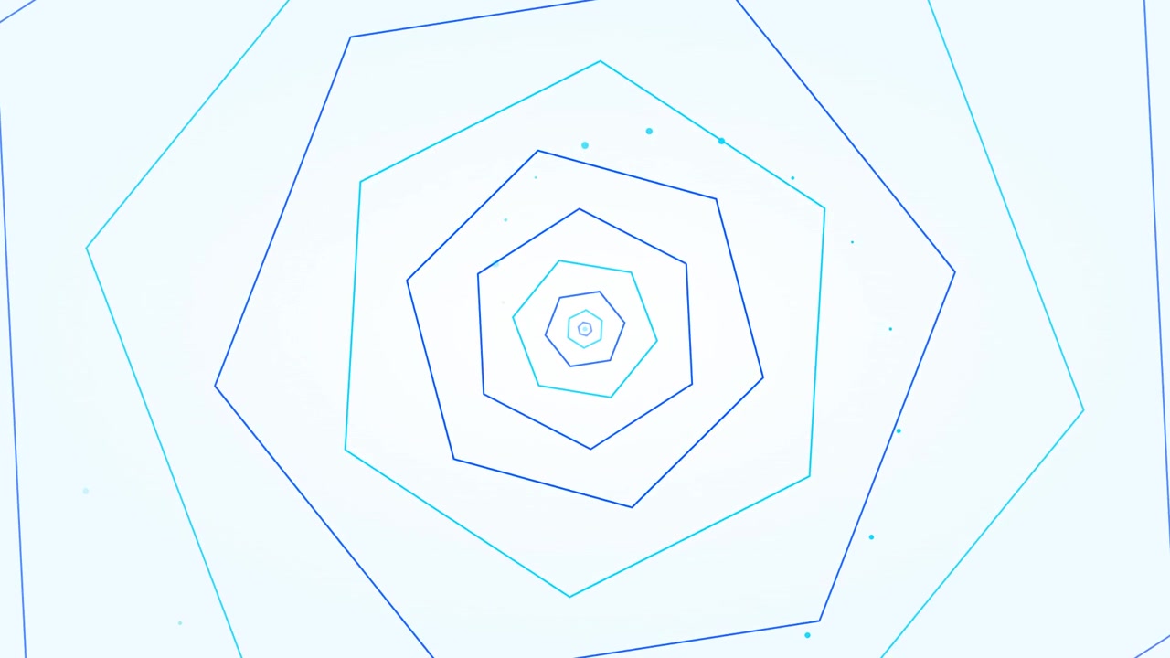Abstract Geometric Hexagon Tunnel Animation