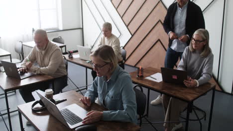 adults students in classroom