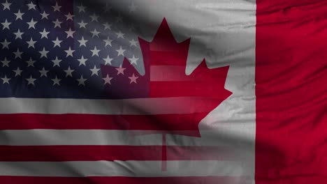 usa canada flag loop background 4k