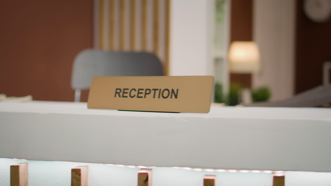 Empty luxurious hotel lounge area