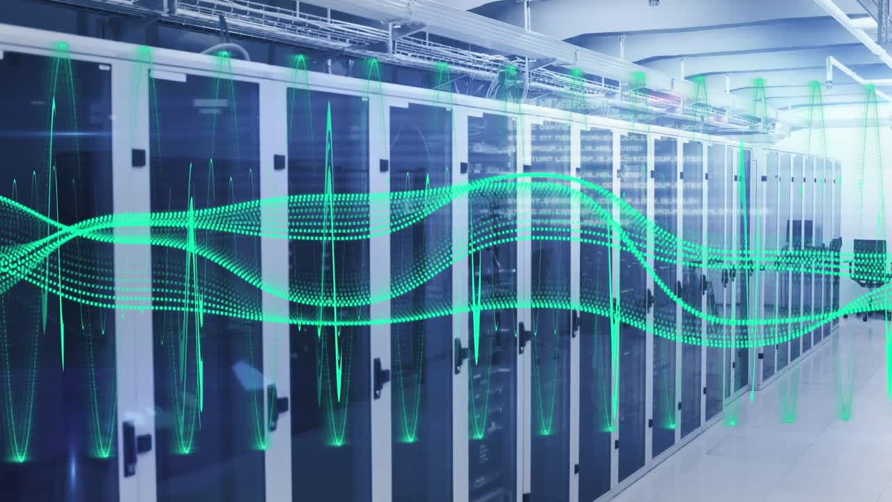 Animation of data processing over computer servers