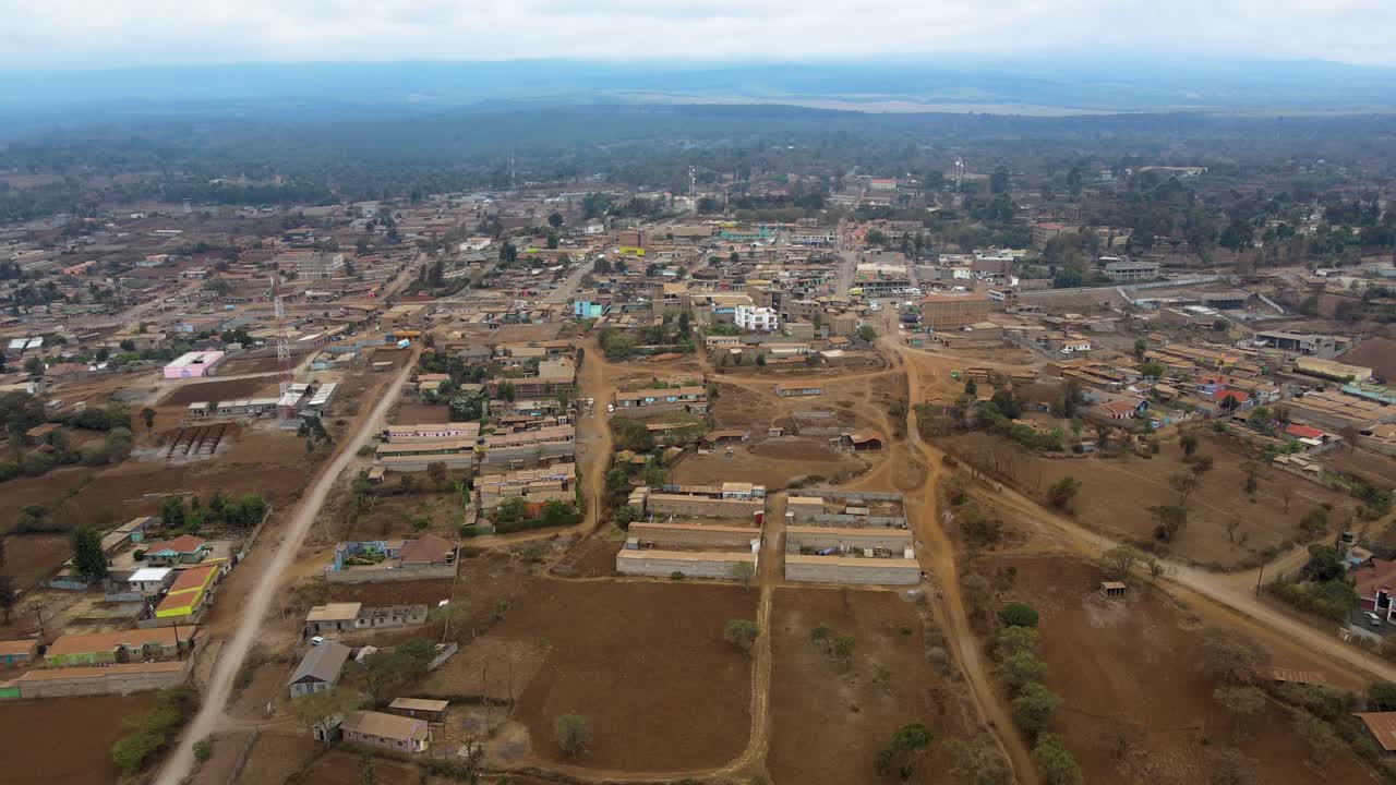 Vista drone del Kenya rurale