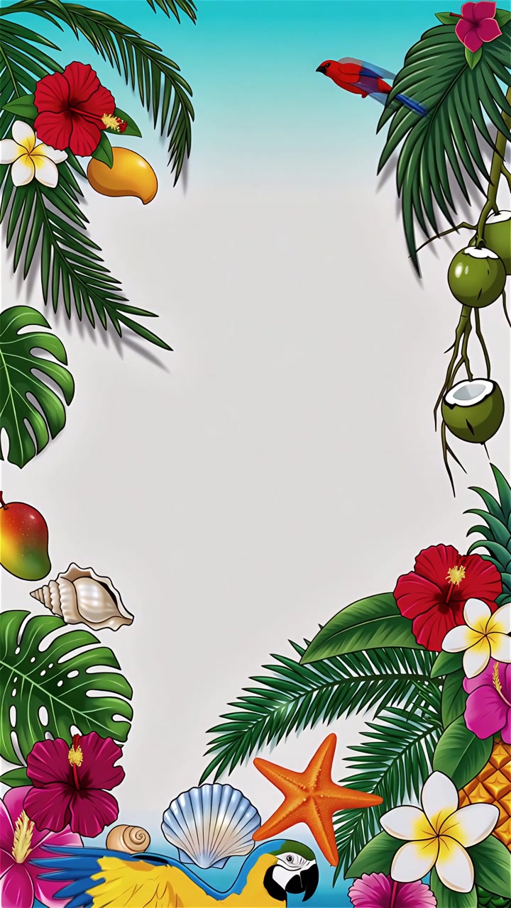Tropical Summer Background Animation 4K