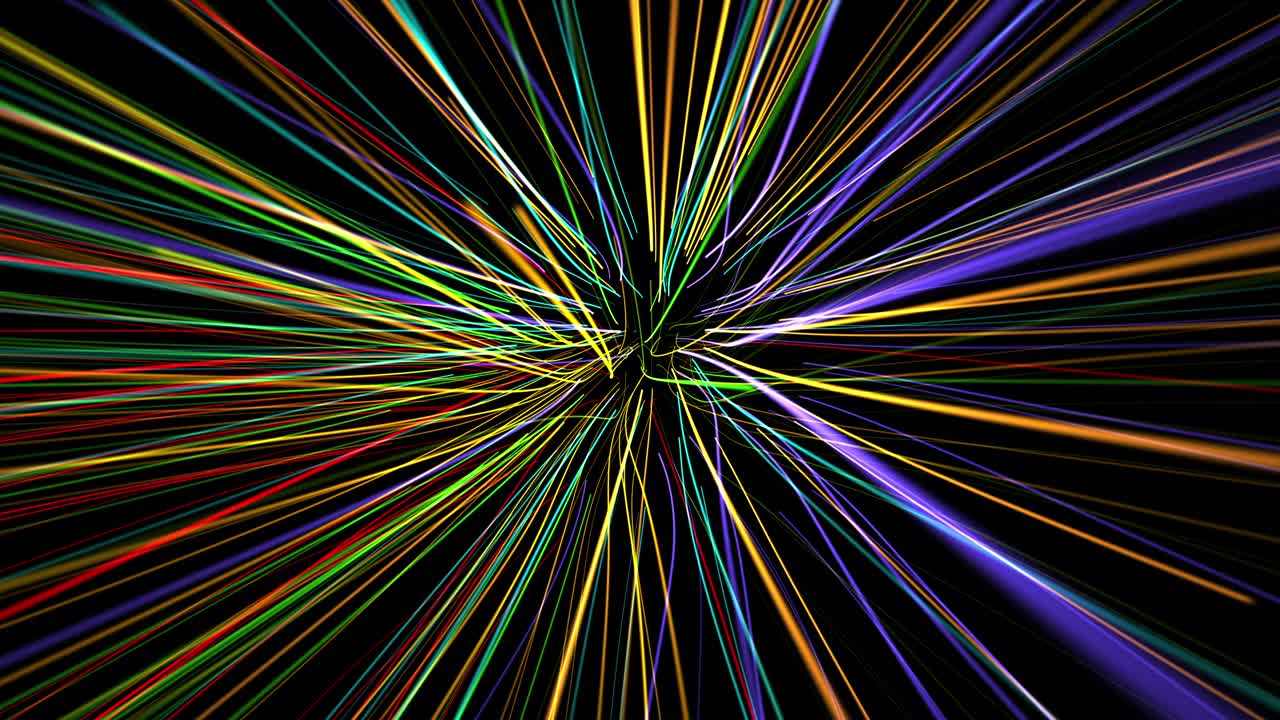 líneas de movimiento de luces brillantes