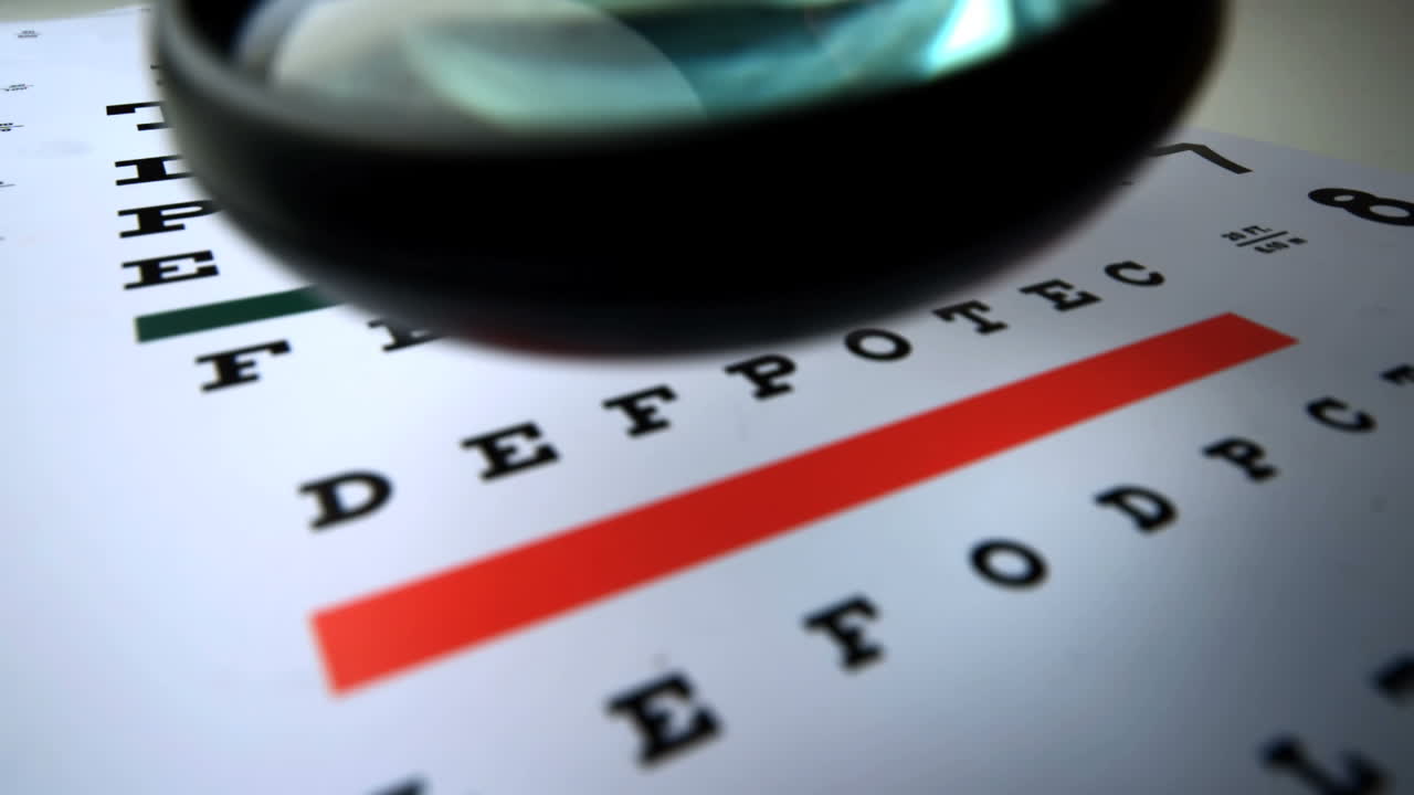 lúpula cayendo en una prueba ocular