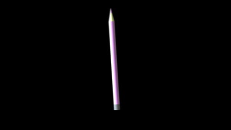 animación de un lápiz moviéndose sobre un fondo negro