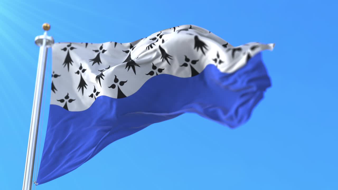 프랑스 브리타니 지방의 모르비한 지방의 국기.