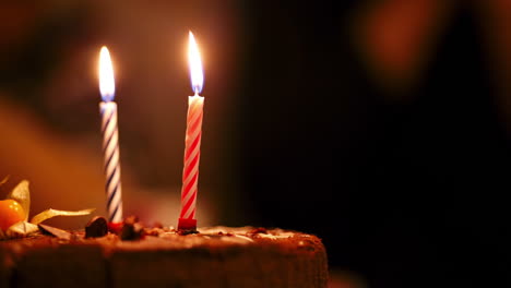 candles on birthday cake