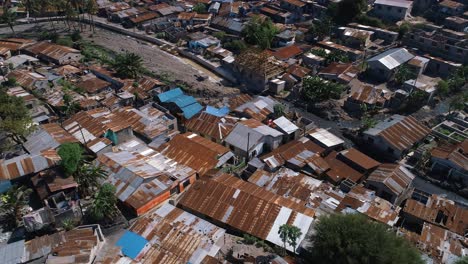 aerial view of rural residential area in dar es salaam city