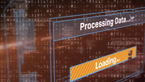animation of data processing on black background