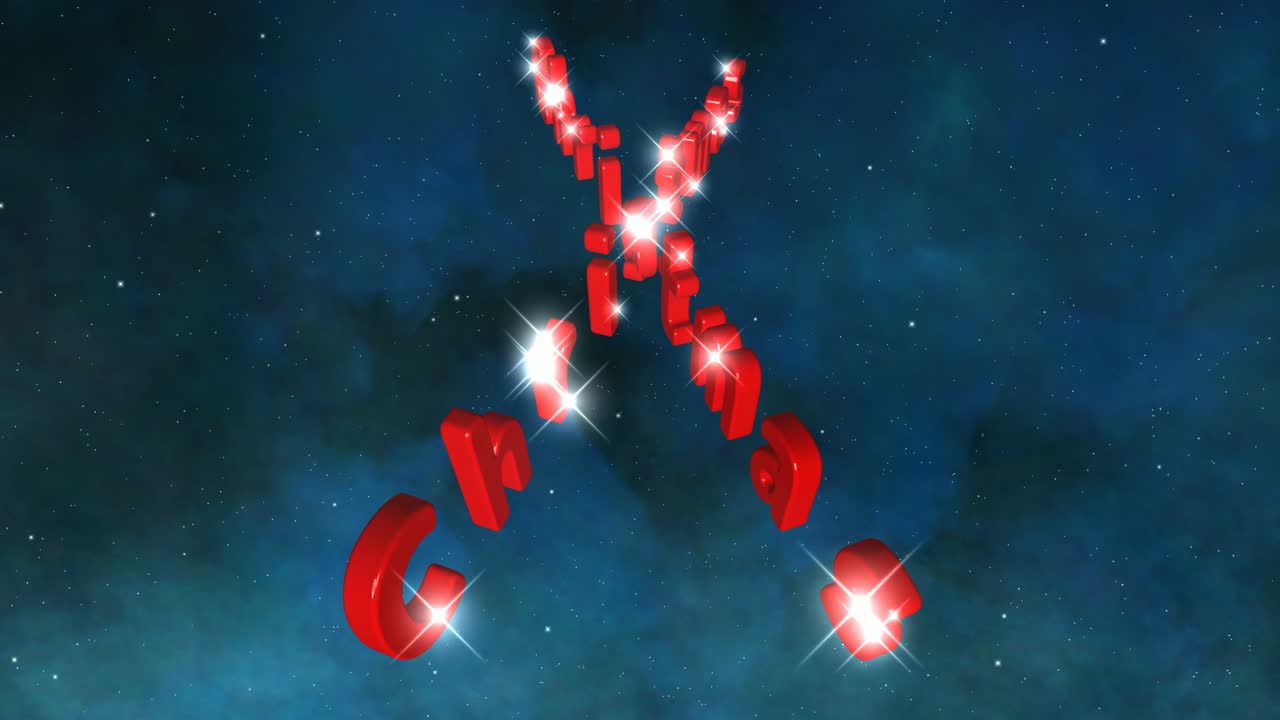 반이는 입자와 함께 회전하는 은 크리스마스 캐릭터의 루프 비디오입니다.