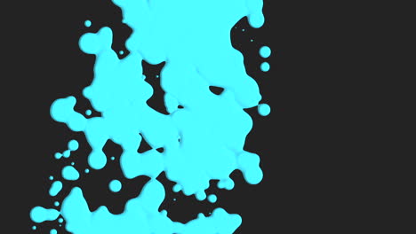 animation motion abstract blue liquid spots black splash background 1