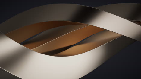 metallic curve geometry background, 3d rendering.