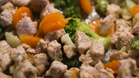 chicken stir-fry with broccoli and carrots