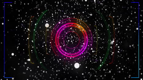 animación del procesamiento digital de datos y escaneo de alcance