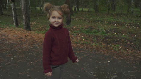 little girl in a park