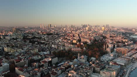 aerial view of the city in istanbul turkey