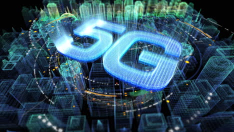 Fortschrittliches-Holografisches-5g-Symbol-Digitale-Drahtlose-Hochgeschwindigkeits-fünfte-Innovative-Generation-Für-Mobilfunknetzkonnektivität,-Hochgeschwindigkeits-Internet-Breitbandnetz