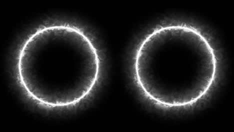 white glowing ring electric animation motion graphics