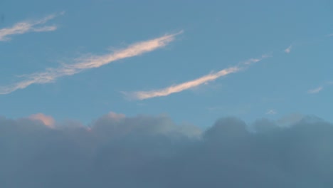 cloudy blue sky filled with cirrus and cumulonimbus clouds
