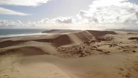 giant sand dunes in te paki, aerial orbit