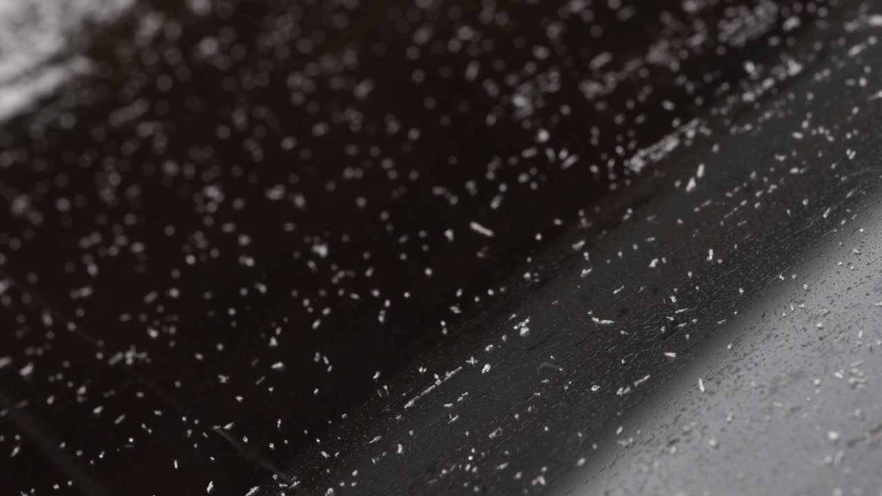 뉴저지 교외의 눈 내리는 날