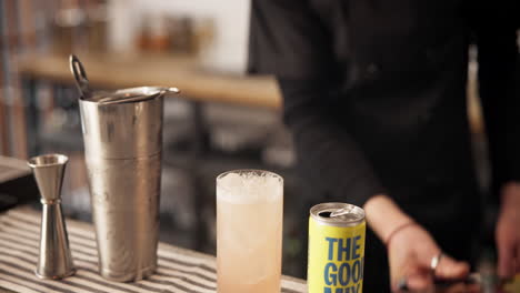 bartender preparing a cocktail