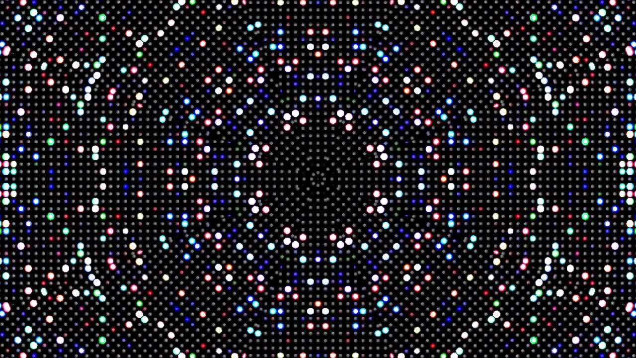 아름답고 추상적인 칼레도스코프, 빛나는 빛, 미묘한 움직임을 조절하는 빛.