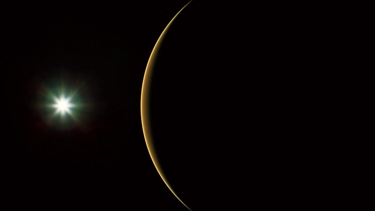 Mars visible in the night sky with bright star shining nearby