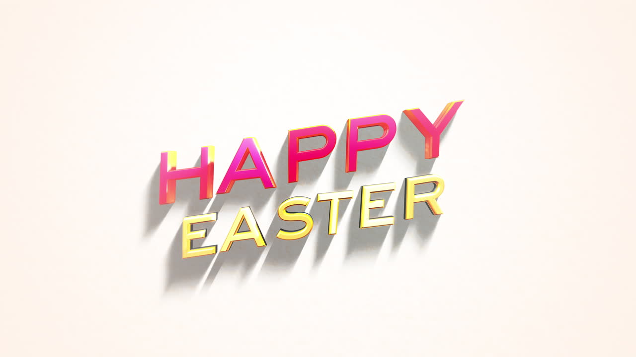 Auguri di Pasqua vivaci in carattere 3D stilizzato