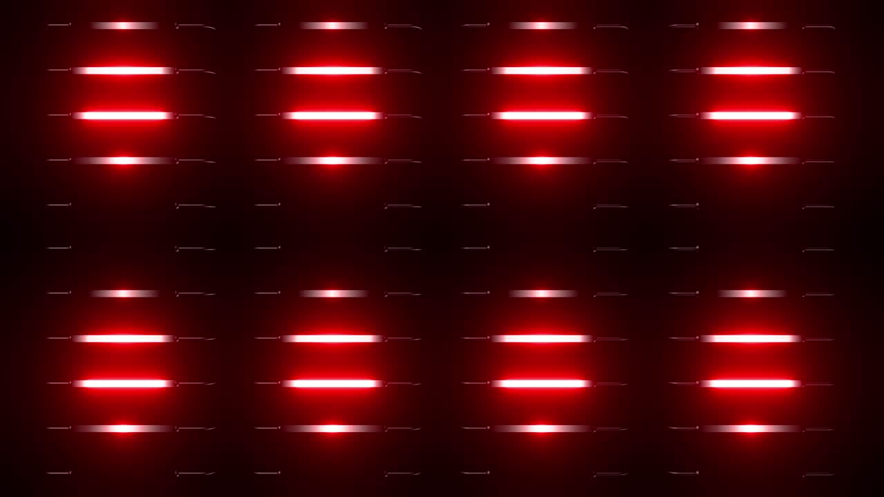 Red LED Light Wall Pattern
