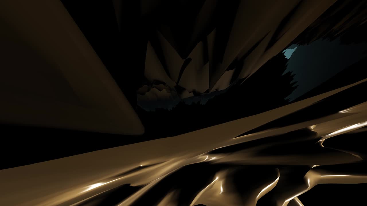 3D animation about rotating abstract objects.