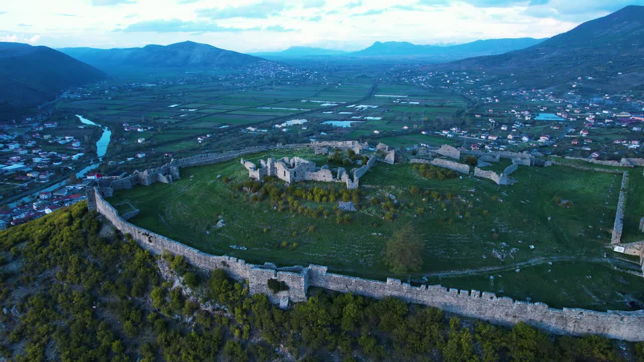 Ancient War History: Lezhë Castle Ruins, Skanderbeg Battles Against Ottoman Empire Forces, Albania