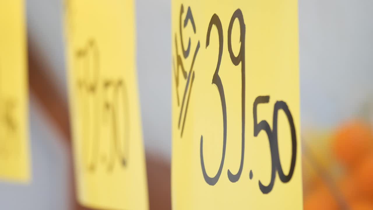 Price Tags on Display