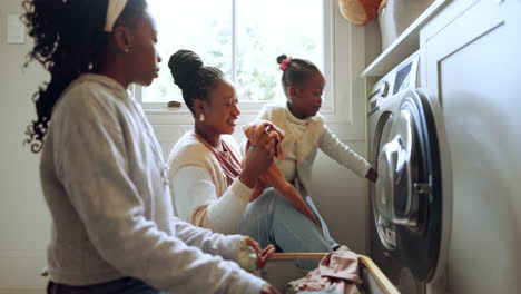 Laundry,-washing-machine-and-a-woman-in-the-home