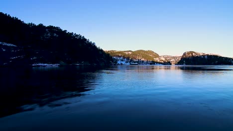 boating in the fjords surrounding bergen, norway