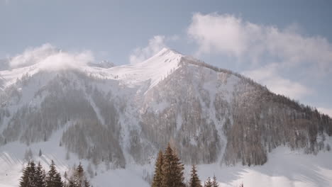 snowy mountains in the austrian alps